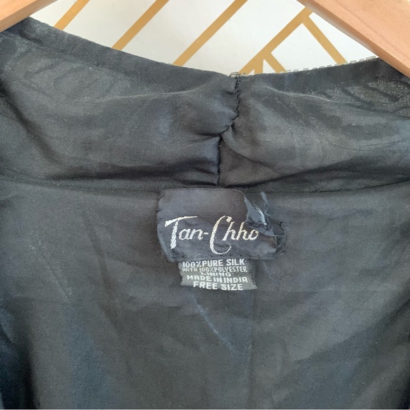 Vintage Beaded Sequined Tan-Chho 100% silk jacket duster one size fits most - Picture 6 of 10